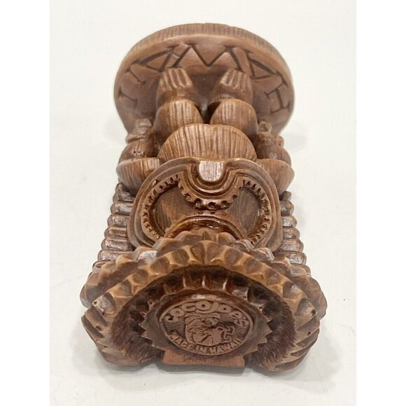 Hapa Wood Lucky Tiki 3.5” Coco Joe’s Hawaiian Figure Hawaii Vintage Good Fortune - Picture 3 of 9